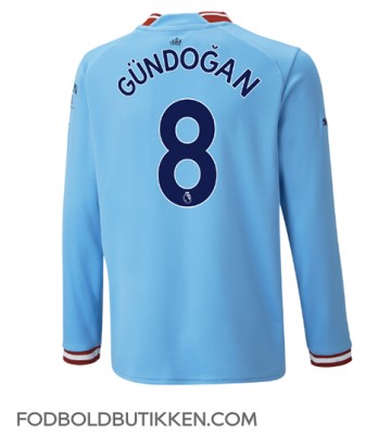 Manchester City Ilkay Gundogan #8 Hjemmebanetrøje 2022-23 Langærmet